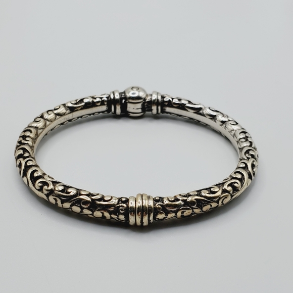 Vintage silver clamp Bracelet scrolls detailed Brighton ? Very nice! - Picture 3 of 7